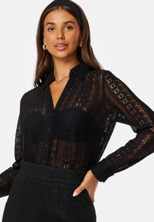BUBBLEROOM Rhoda Lace Shirt Black XL