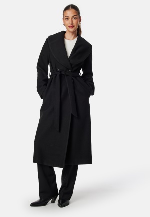 Läs mer om BUBBLEROOM Shawl Collar Coat Black L