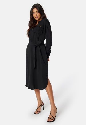 BUBBLEROOM Shaima Cargo Shirt Dress Black XL
