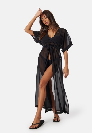 Läs mer om BUBBLEROOM Maxi Slit Beach Dress Black 44/46