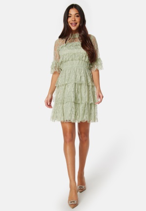 BUBBLEROOM Smilla Lace Dress Dusty green 36
