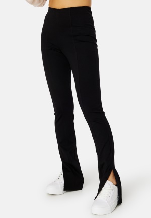 Bilde av Bubbleroom Sofi Slit Trousers Black 4xl