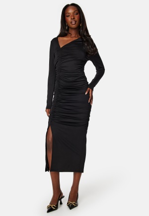 BUBBLEROOM Tara Drawstring Dress Black XS