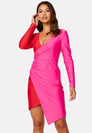 Läs mer om BUBBLEROOM Two Sides Dress Pink / Red XL