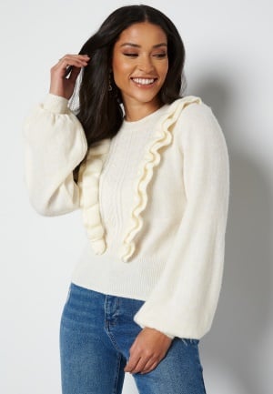 BUBBLEROOM Vada flounce sweater Offwhite XS