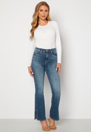BUBBLEROOM Wendy side slit jeans Medium denim 38