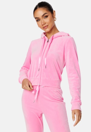Läs mer om BUBBLEROOM Willow soft velour jacket Pink XL