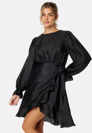 BUBBLEROOM Peg Shimmer Dress Black L