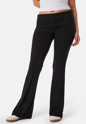 Image of BUBBLEROOM Fold Over Flared Trousers Black L