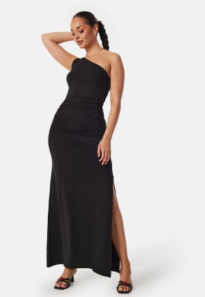 Läs mer om BUBBLEROOM One Shoulder Maxi Dress Black XL
