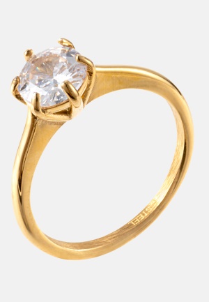 Läs mer om BY JOLIMA Small Diamond Ring CR GO Gold 17
