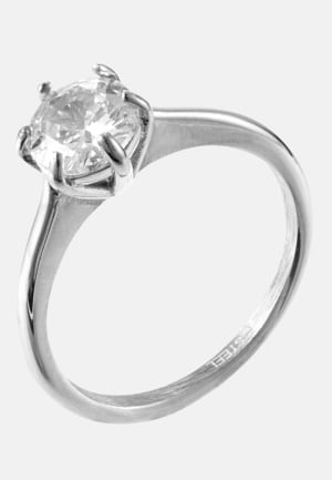 Läs mer om BY JOLIMA Small Diamond Ring CR SI Steel 18