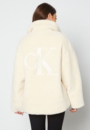 Calvin Klein Jeans Back Embroidery Sherpa Jacket ACJ Muslin Beige L
