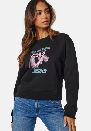 Läs mer om Calvin Klein Jeans Hyper Real CK Sweatshirt BEH Ck Black XXL