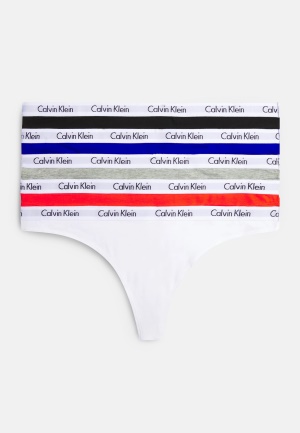 Calvin Klein Thong 5PK HX2 BLK/W/SPEC BL/GR S