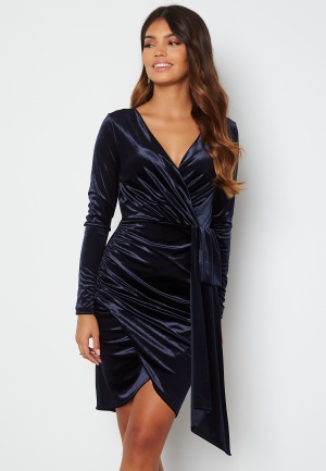 Chiara Forthi Snapshot Drape Dress Midnight blue XS