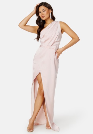 Läs mer om Elle Zeitoune Wenona One Sholuder Dress Champagne Pink L (UK14)