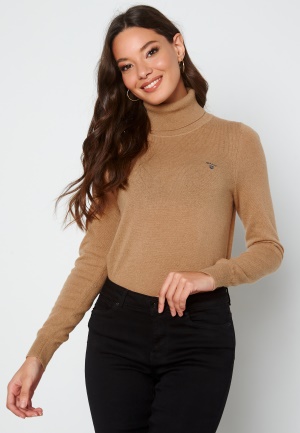 khaki roll neck