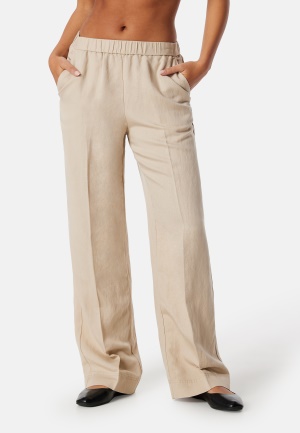 Läs mer om GANT Linen Blend Pull On Pants Beige 40