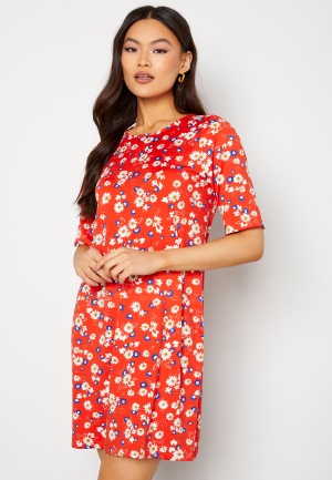 Image of Happy Holly Blenda ss dress Red / Floral 32/34L