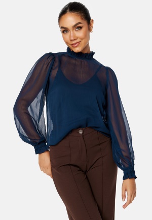 Happy Holly Dolores blouse Dark blue 52/54