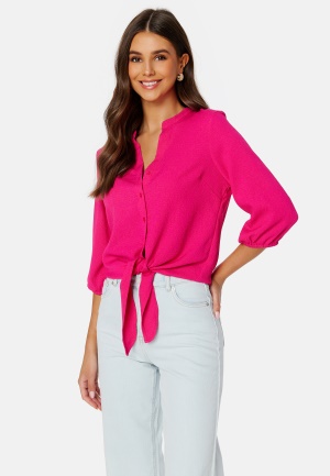 Image of Happy Holly Linn ss knot blouse Cerise 52/54