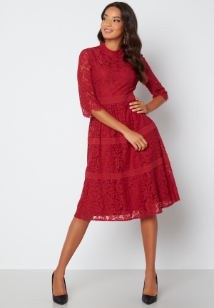 Happy Holly Madison lace dress Red 36
