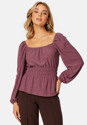 Happy Holly Marcella smock top Dark pink 36/38