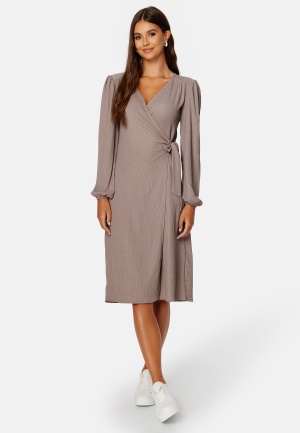 Happy Holly Rosey wrap dress Brown 52/54