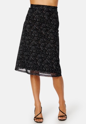 Läs mer om Happy Holly Serina mesh skirt Black / Floral 32/34