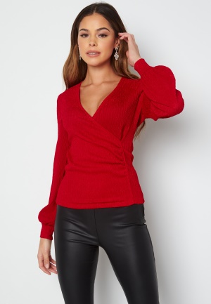 Happy Holly Simone party wrap top Red 36/38