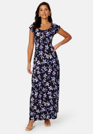 Happy Holly Tessie maxi dress  Black / Floral 48/50L