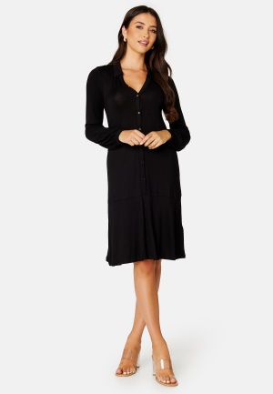 Image of Happy Holly Viola button dress Black 36/38