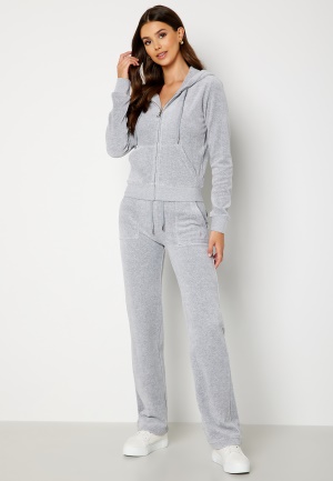 Läs mer om Juicy Couture Del Ray Classic Velour Pant Silver Marl 2 XXS