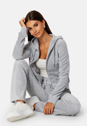 Juicy Couture Robertson Classic Velour Hoodie Silver Marl 2 M