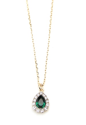 LILY AND ROSE Amelie Necklace Emerald One size