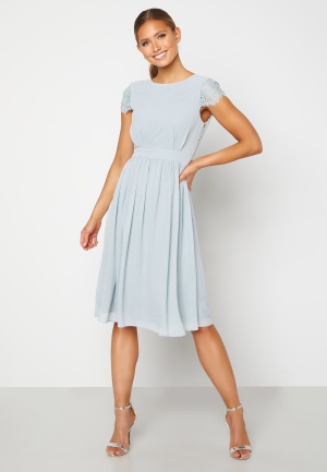 Moments New York Camellia Chiffon Dress Grey-blue 36