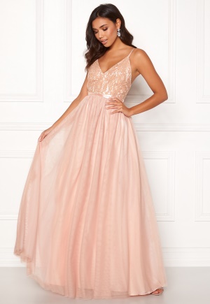 Moments New York Daphne Mesh Gown Light pink 34