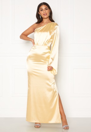 Nicole Falciani X Bubbleroom Nicole Falciani Satin Gown Gold-coloured 34