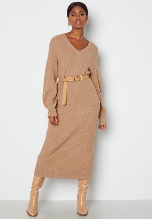 Object Collectors Item Malena L/S knit dress Chipmunk Melange S