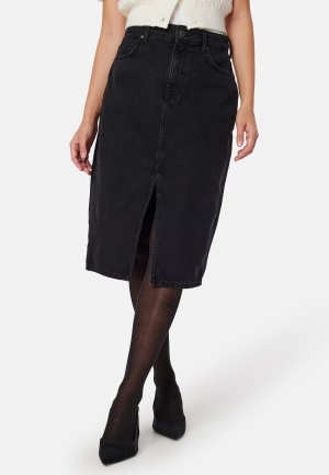 Läs mer om Object Collectors Item Objharlow Midi Denim Skirt Black XS