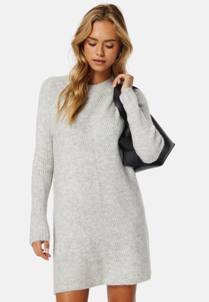 Läs mer om ONLY Carol L/S Dress Knit Light Grey Melange XL