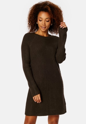 Läs mer om ONLY Carol L/S Knitted Dress Cocoa Brown Det:Mela XS