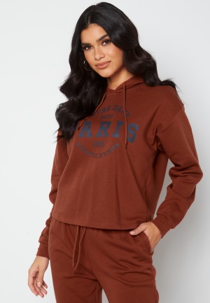 ONLY Comfy Life L/S Print Hood Roasted Russet Paris XS