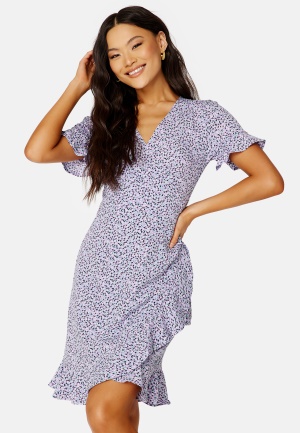 ONLY Olivia S/S Wrap Dress Chinese Violet AOP:W 34