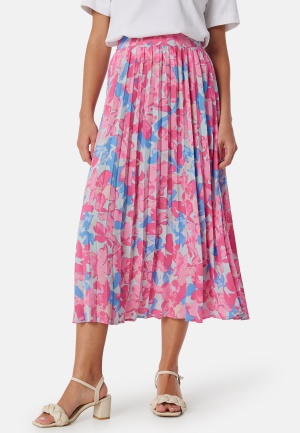 ONLY Onlalva Midi Plisse Skirt Pink/Patterned S