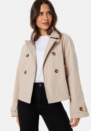 Läs mer om ONLY Onlapril Short Trenchcoat Oxford Tan L