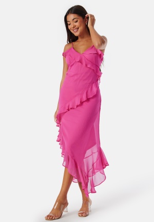 Läs mer om ONLY Onlasta life strap frill ankel dress Fuchsia Purple L