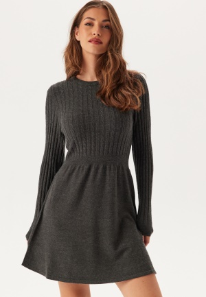 Läs mer om ONLY Onlfia Ls Cable Dress Nca Knt Dark Grey Melange L