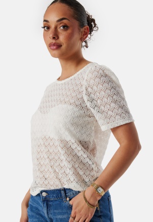 Läs mer om ONLY Onllea S/S Ruffles Top Cloud Dancer XS